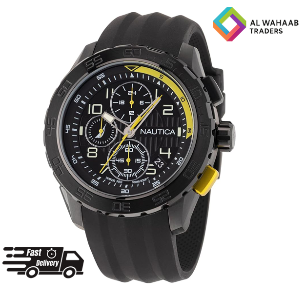 Nautica Men's NAPNSS302 NST 101 Black Silicone Strap Watch