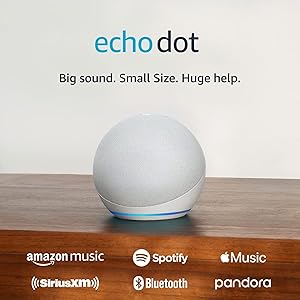 Amazon Echo Dot (Newest Model) – Alexa Smart Speaker with Vibrant Sound, Glacier White (Used – Excellent Condition)