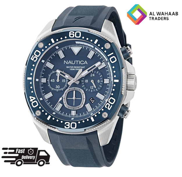 Nautica NCT Blue SAIL Silicone Strap Watch