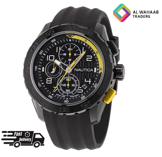 Nautica Men's NAPNSS302 NST 101 Black Silicone Strap Watch