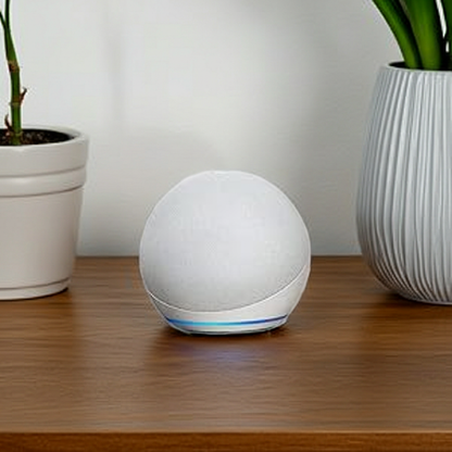 Amazon Echo Dot (Newest Model) – Alexa Smart Speaker with Vibrant Sound, Glacier White (Used – Excellent Condition)