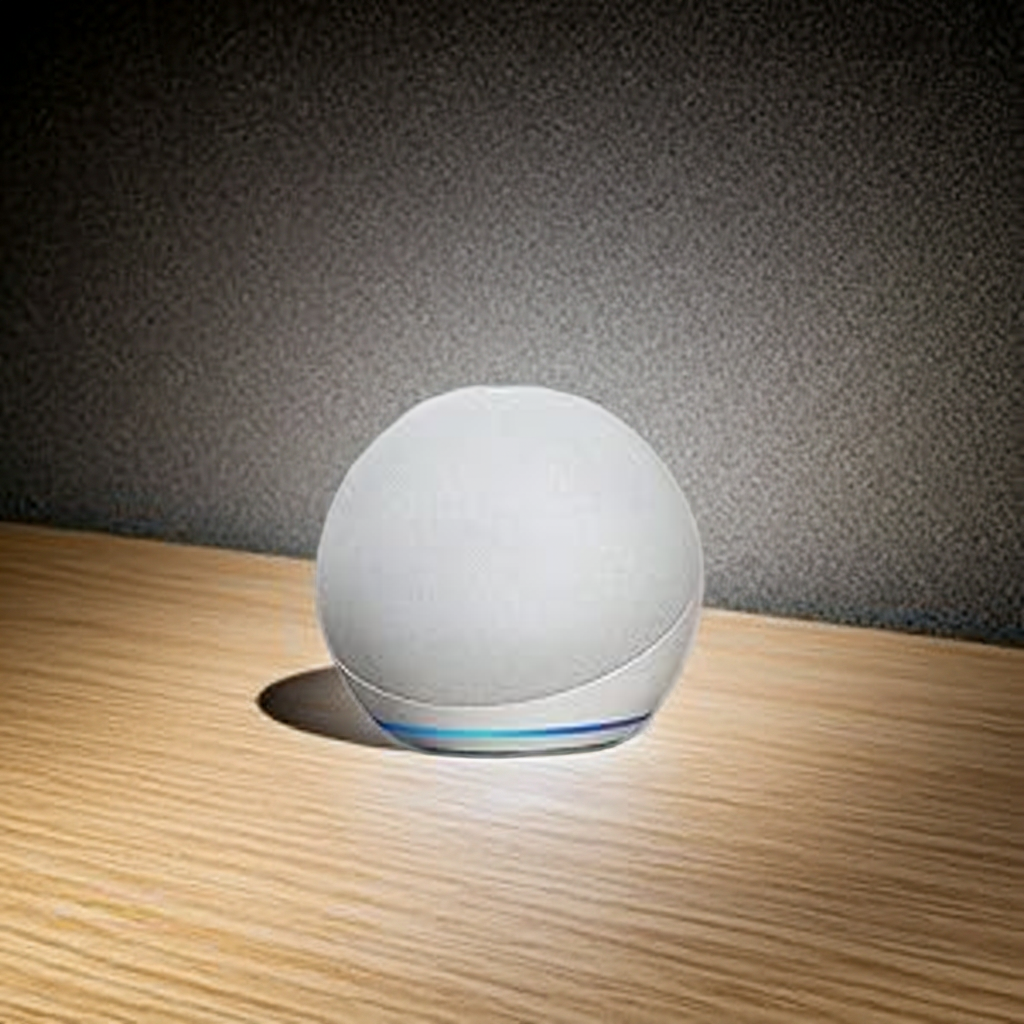 Amazon Echo Dot (Newest Model) – Alexa Smart Speaker with Vibrant Sound, Glacier White (Used – Excellent Condition)