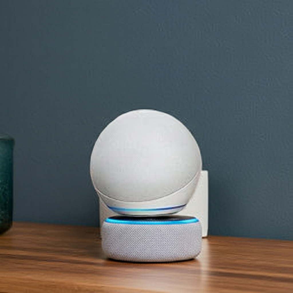 Amazon Echo Dot (Newest Model) – Alexa Smart Speaker with Vibrant Sound, Glacier White (Used – Excellent Condition)